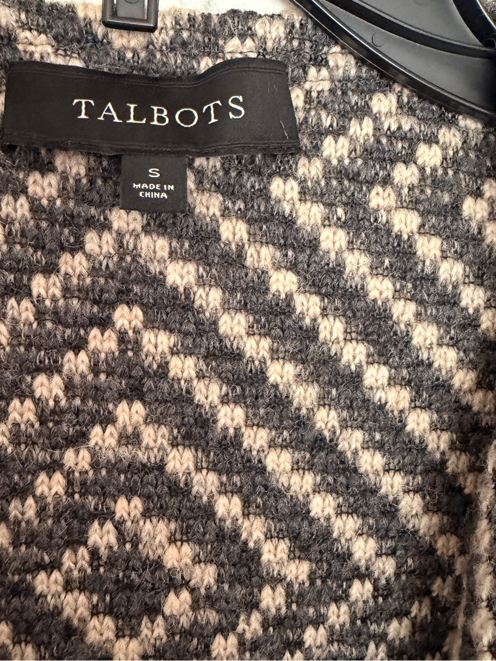 Talbots Gray Geometric Open-Front Jacket - Picture 3 of 5